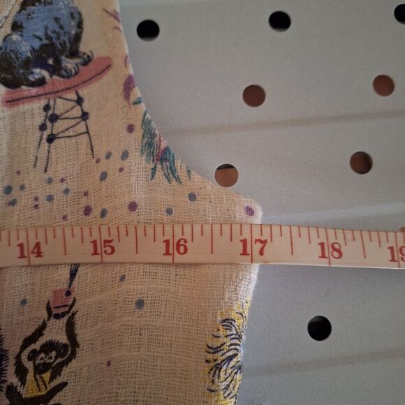Vintage Manoush Twee Midi Dress Novelty Tea Party Animal Circus Sleeveless Sz 8 - Picture 9 of 10